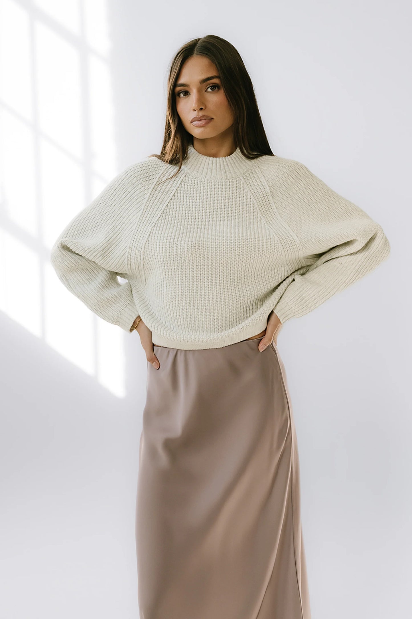 Shayla Knit Sweater in Ivory