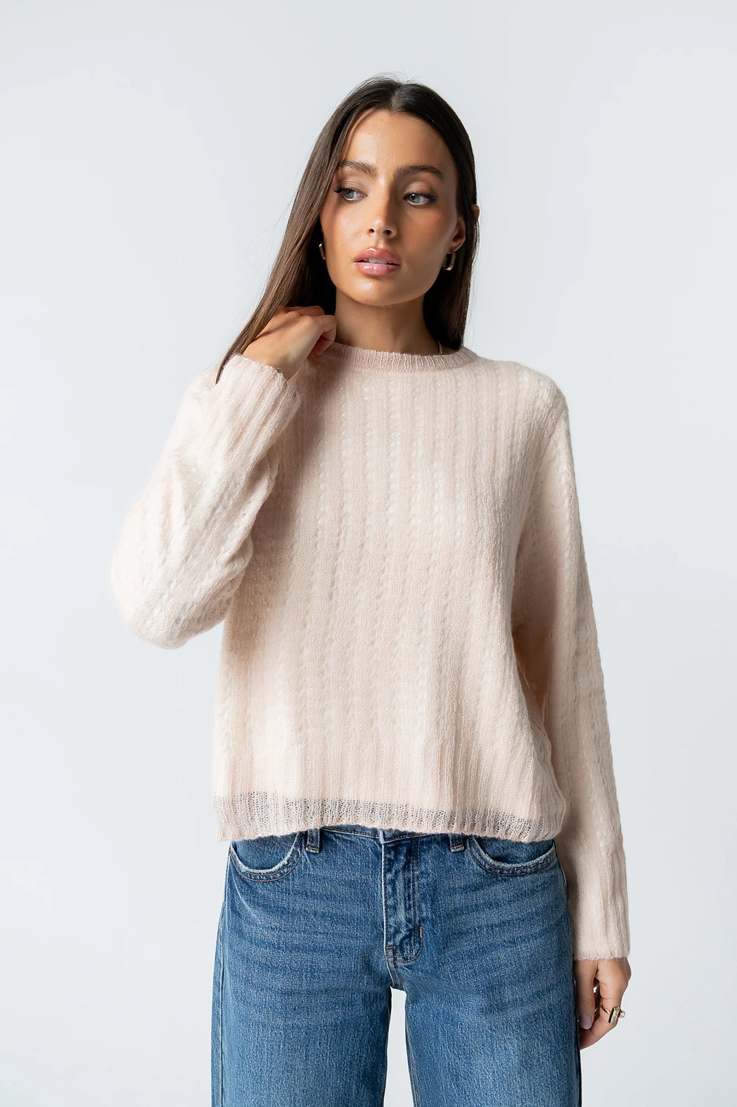 Leo Layered Sweater in Pink