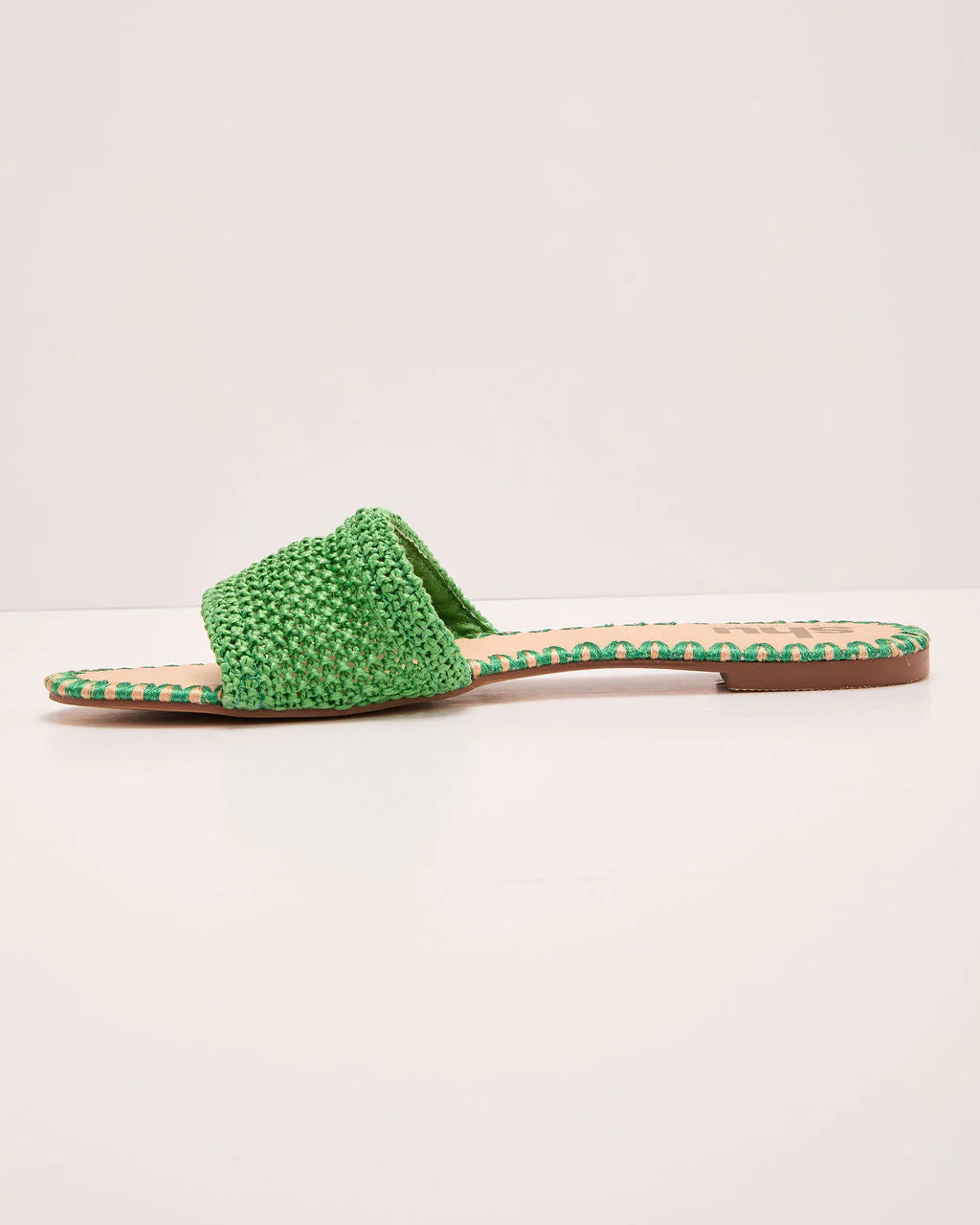 Earth Shine Woven Straw Flat Sandals