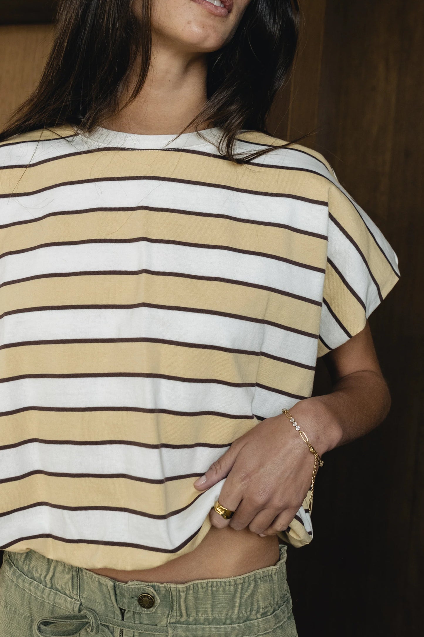 Ellie Striped Bubble Top