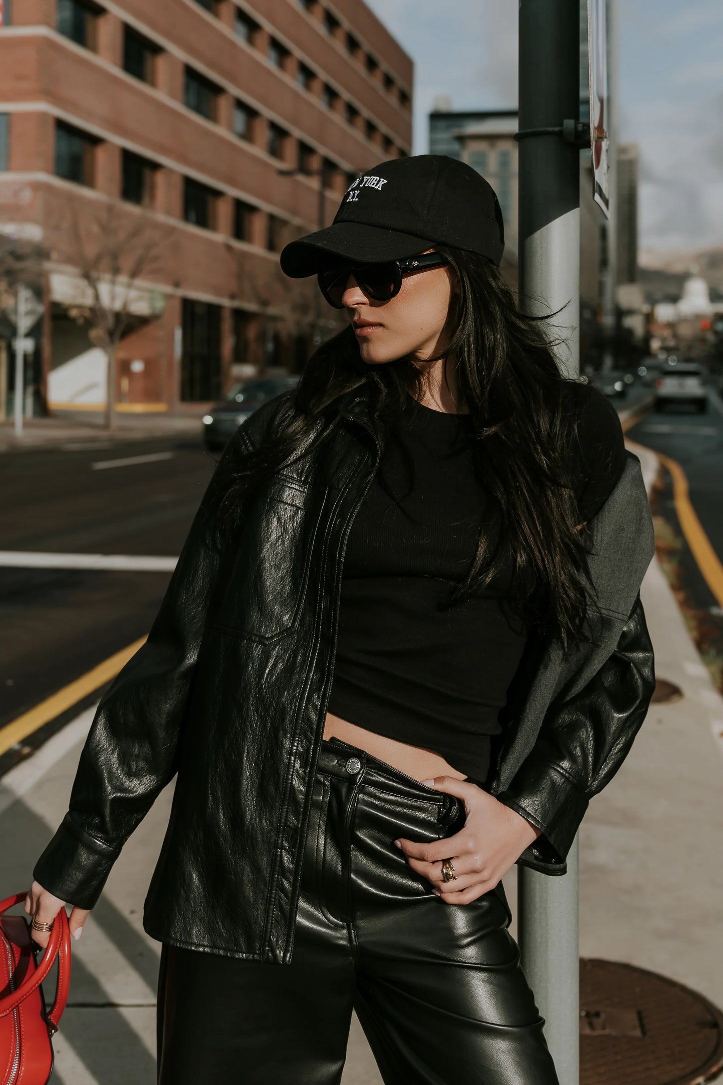 Bruno Vegan Leather Shacket