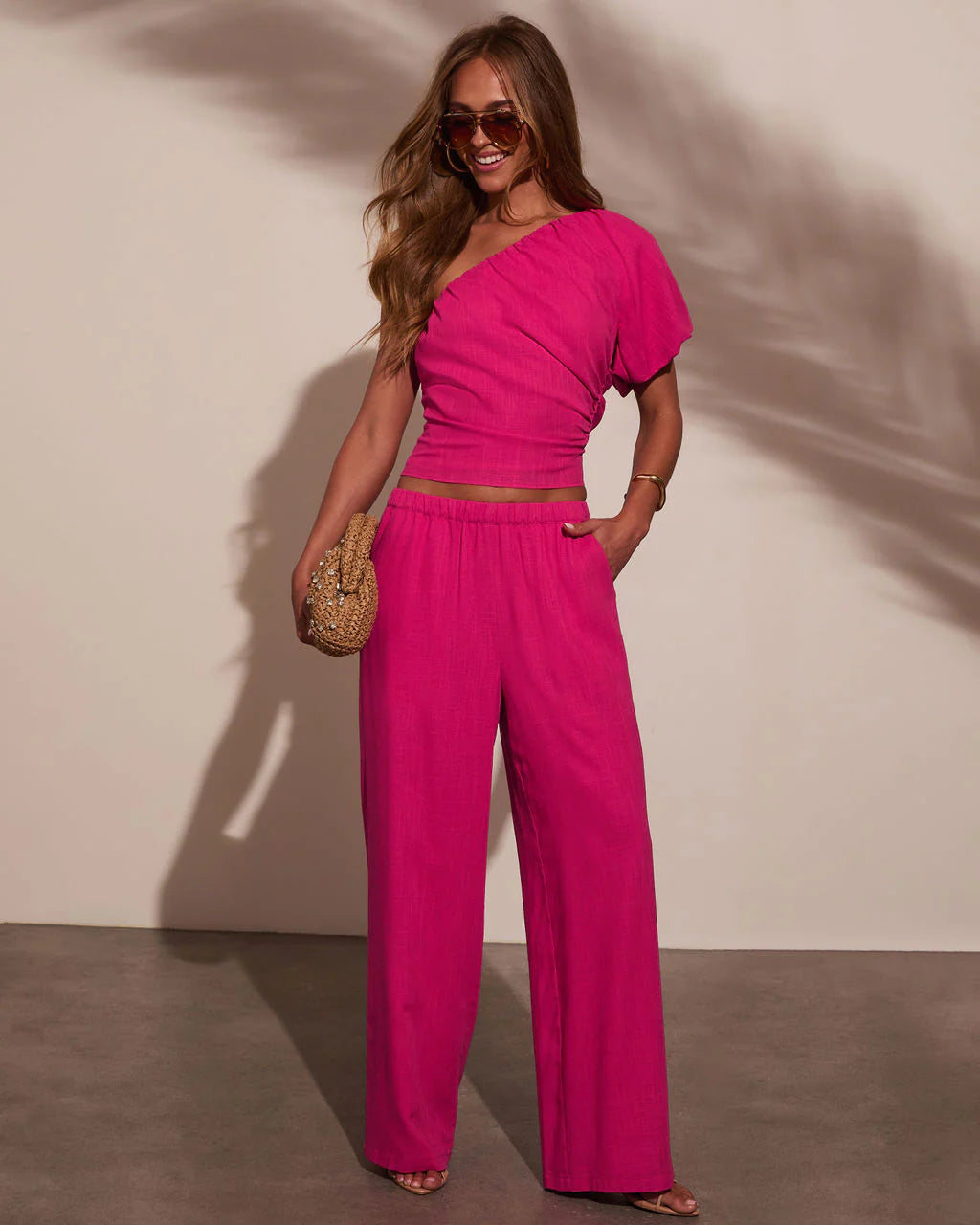 Onyx Linen Wide Leg Pants