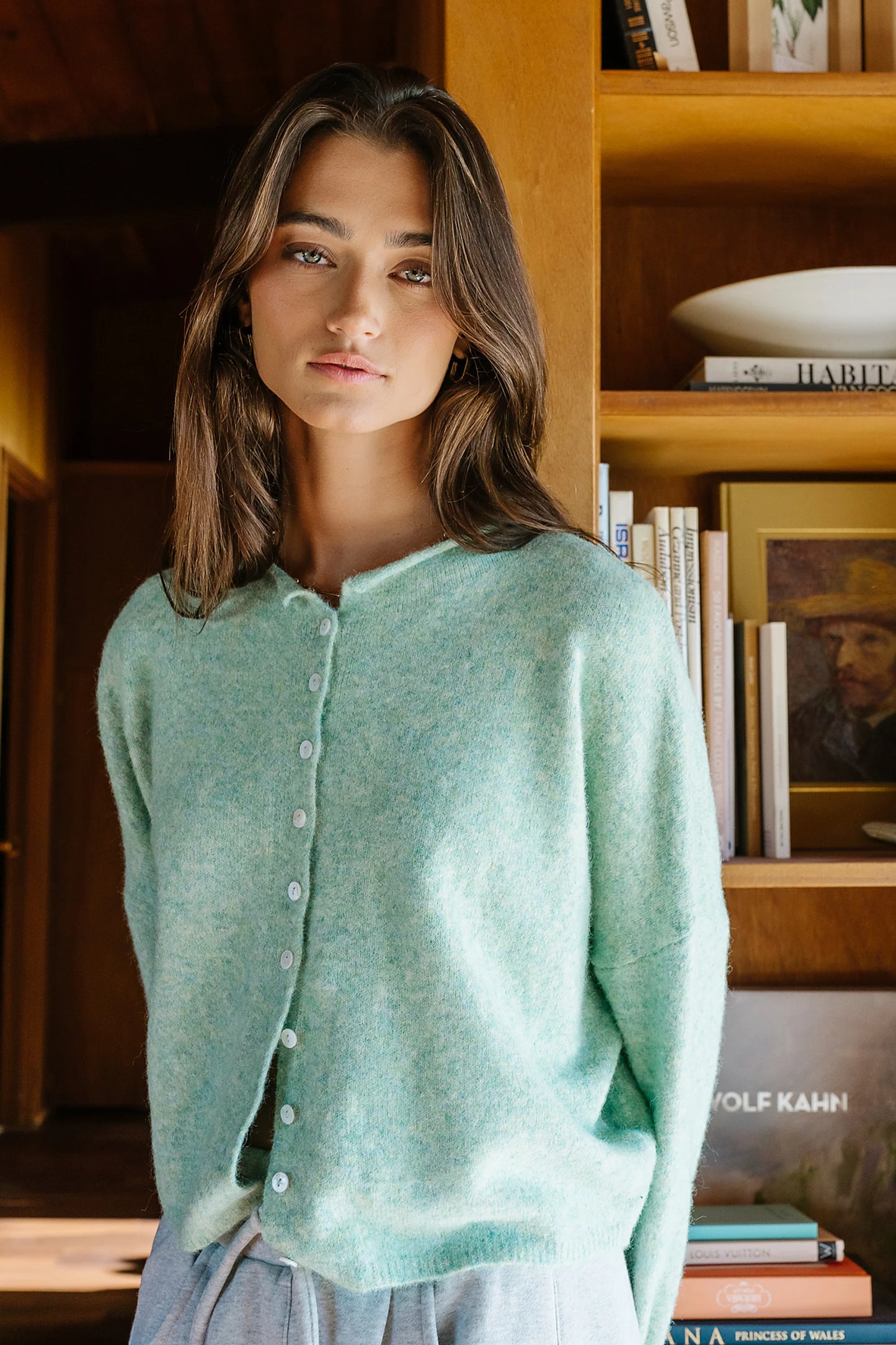 Maci Cardigan in Seafoam