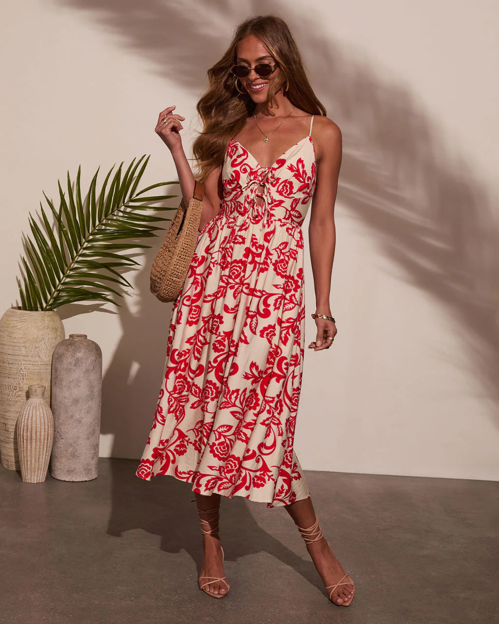 Lucie Abstract Midi Dress