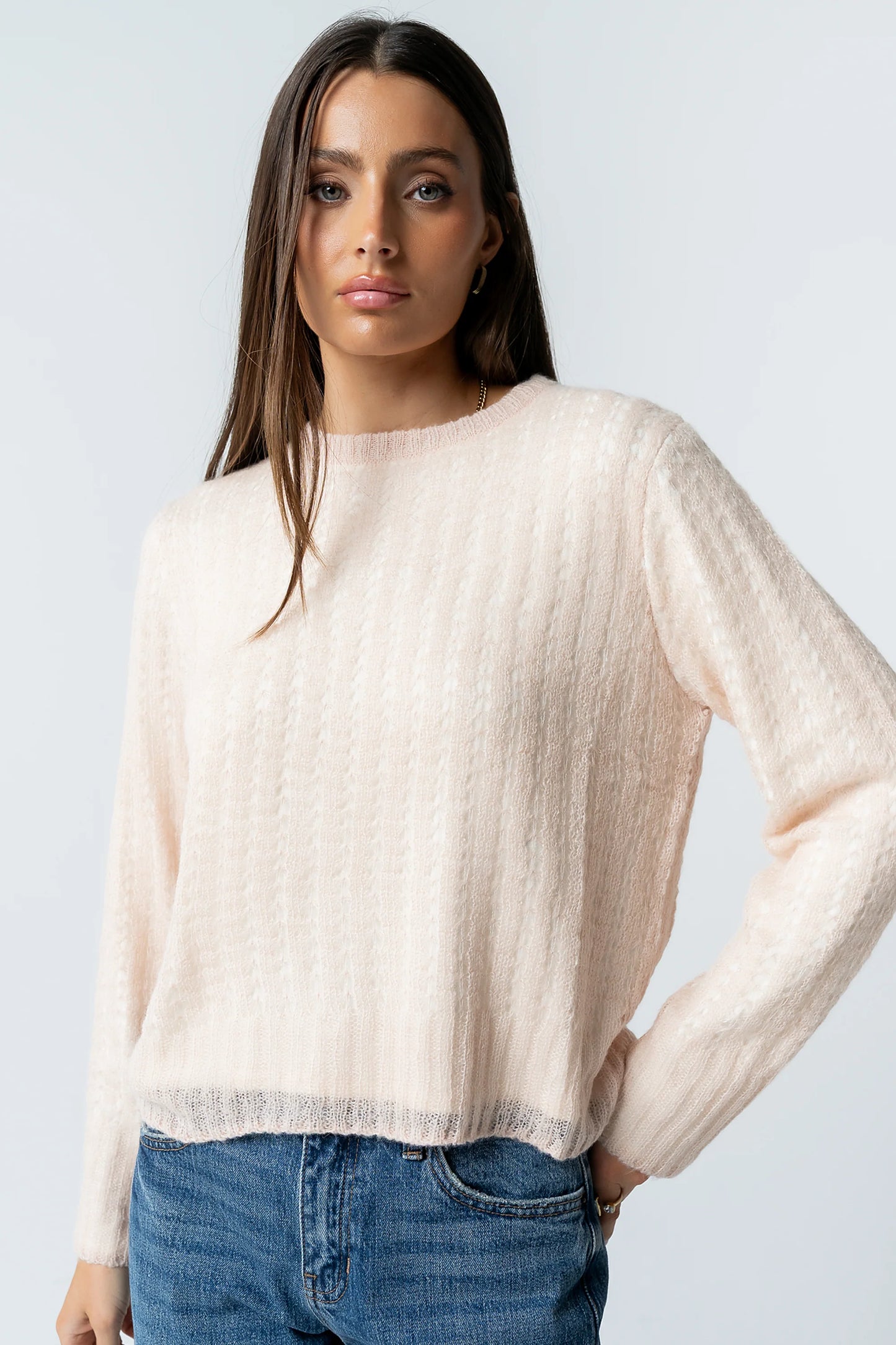 Leo Layered Sweater in Pink