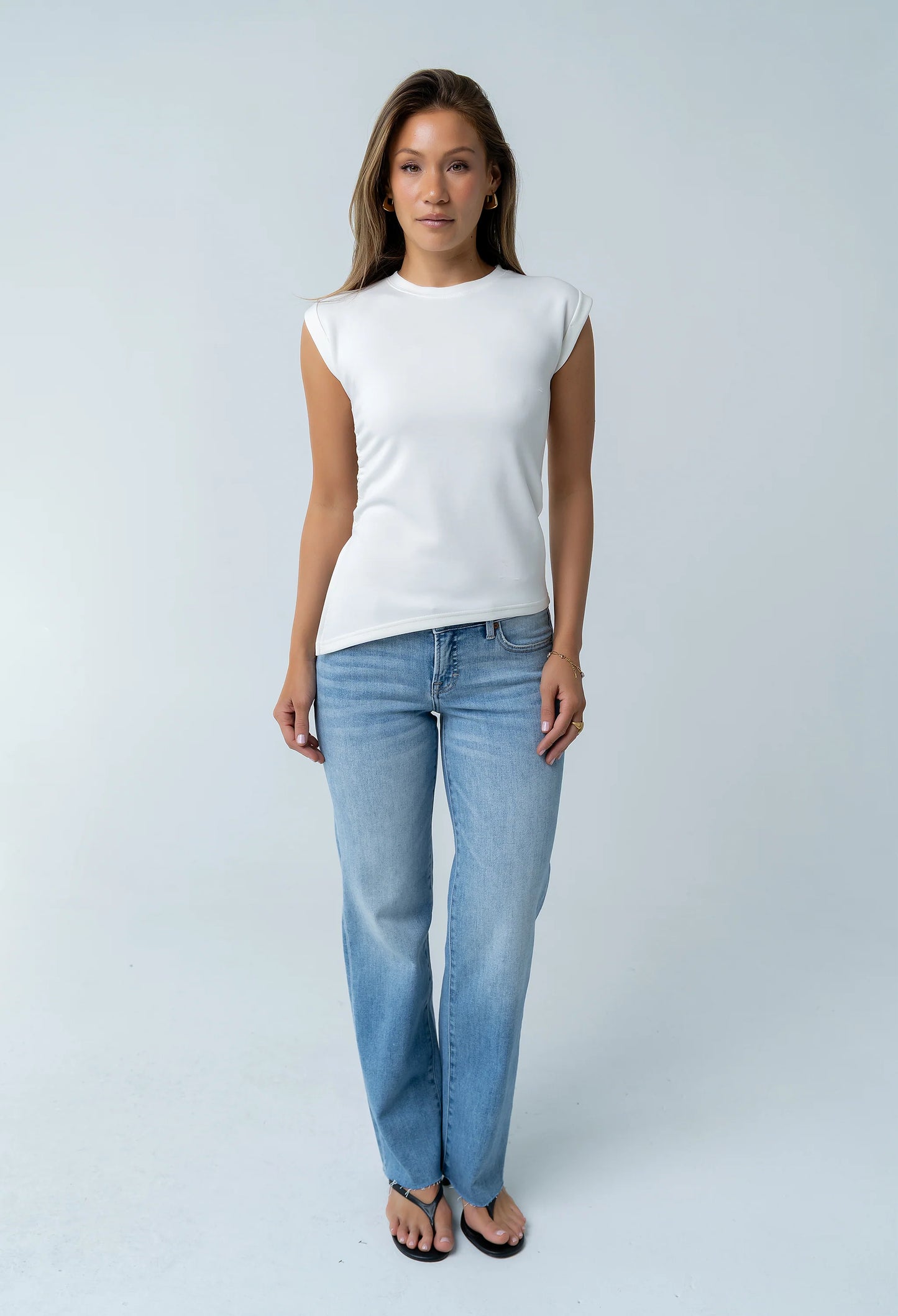 Johny Asymmetrical Top in White