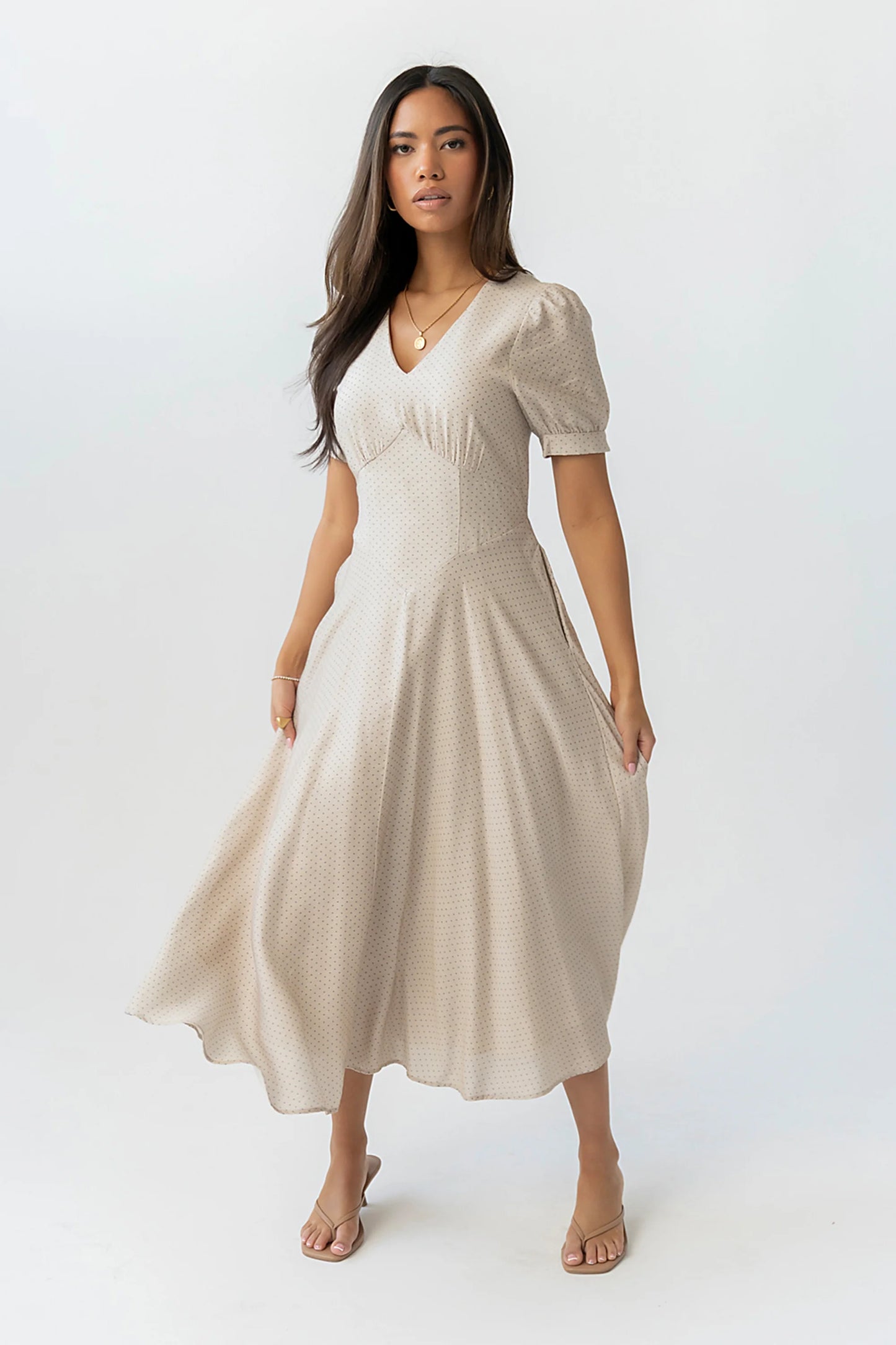 Ulani Polka Dot Midi Dress