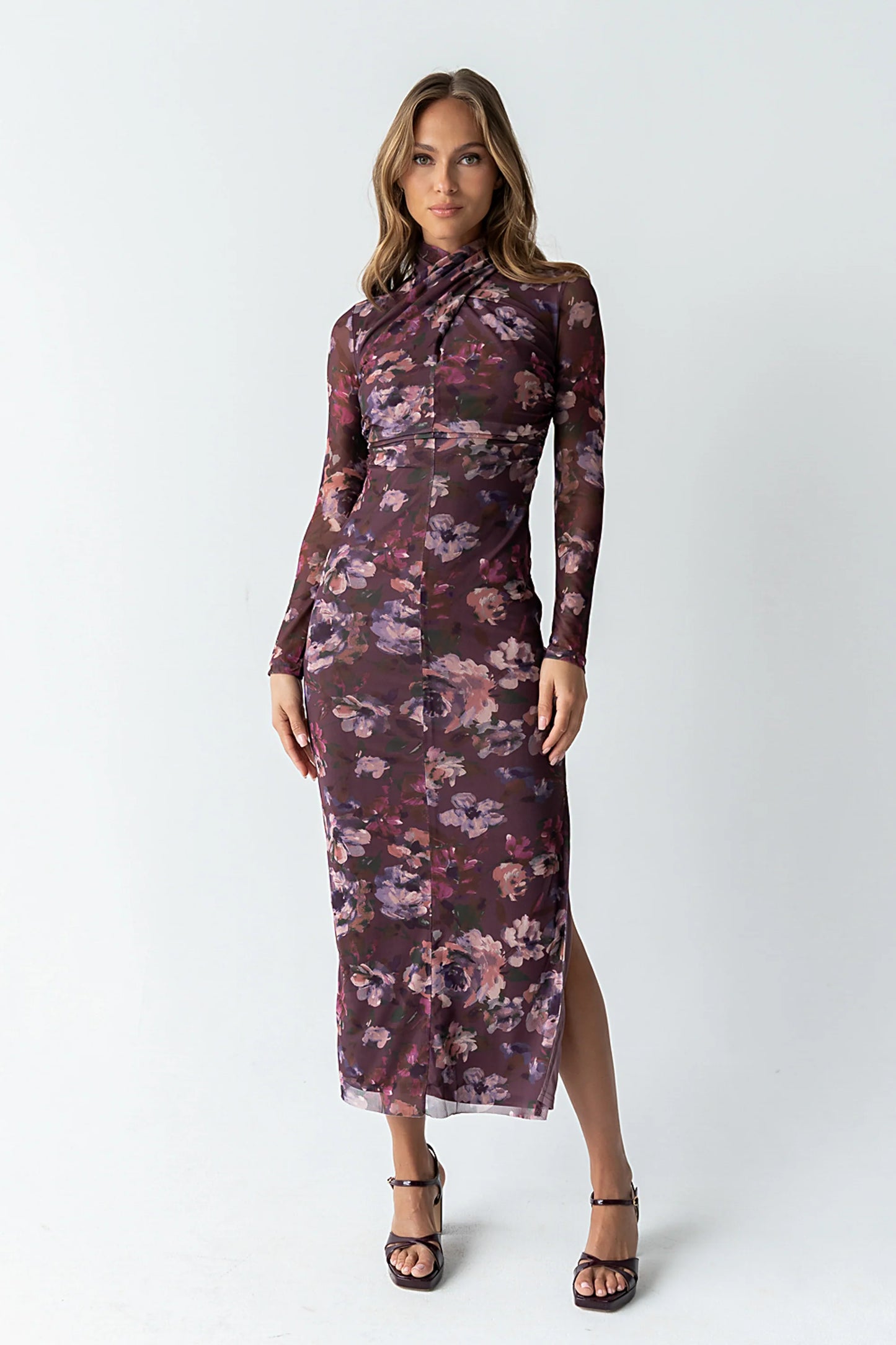 Jovie Floral Mesh Maxi Dress