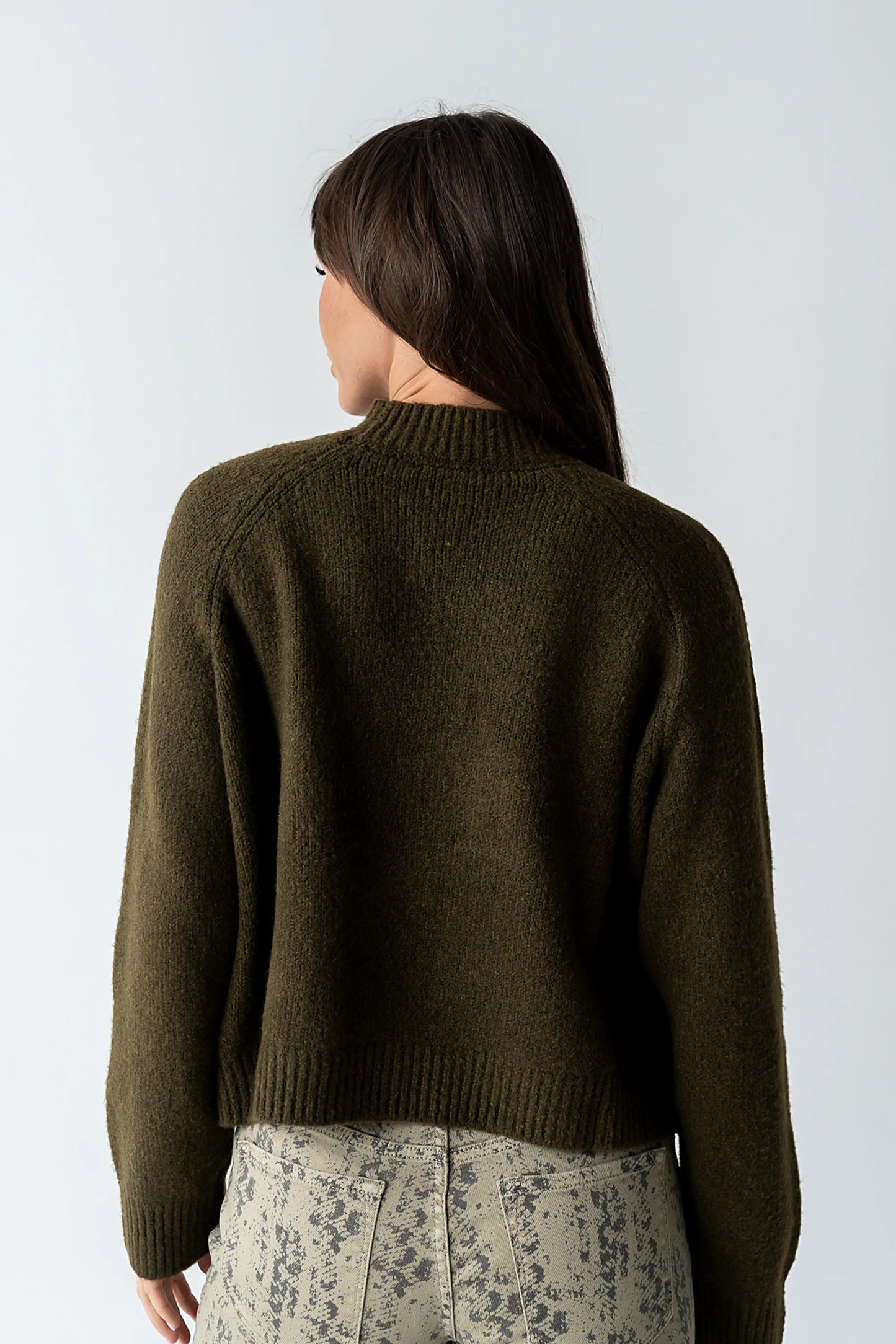 Suzie Graphic Sweater in Olive
