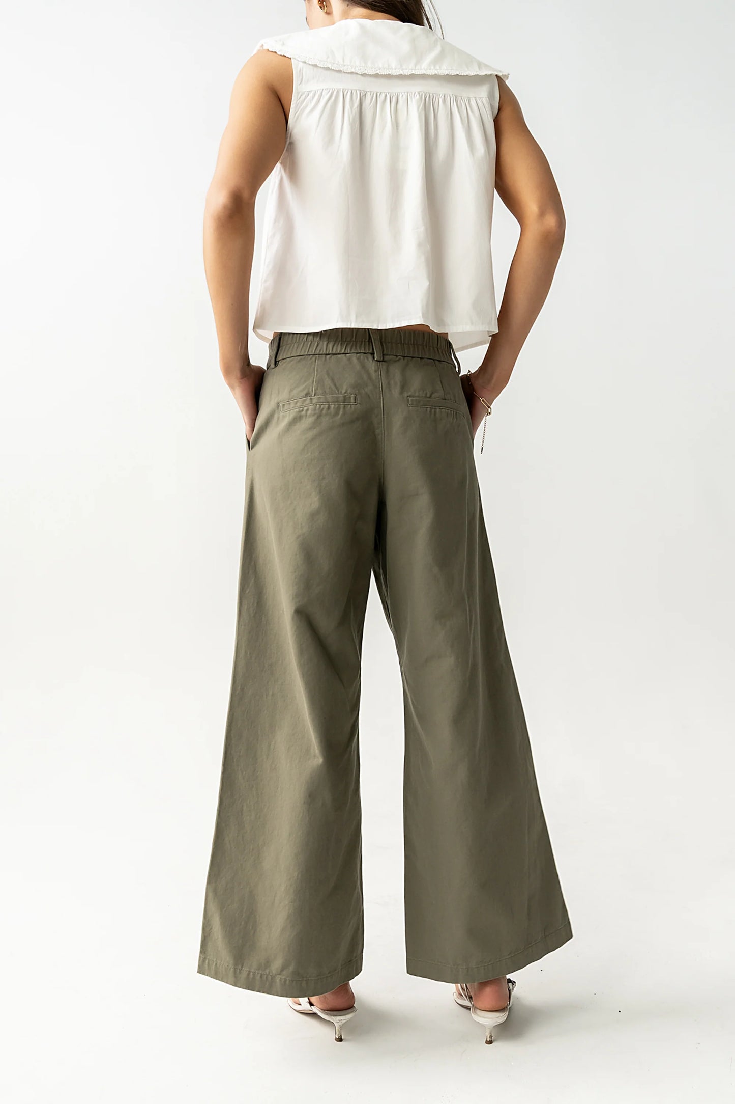 Jannah Wide Leg Pants in Olive
