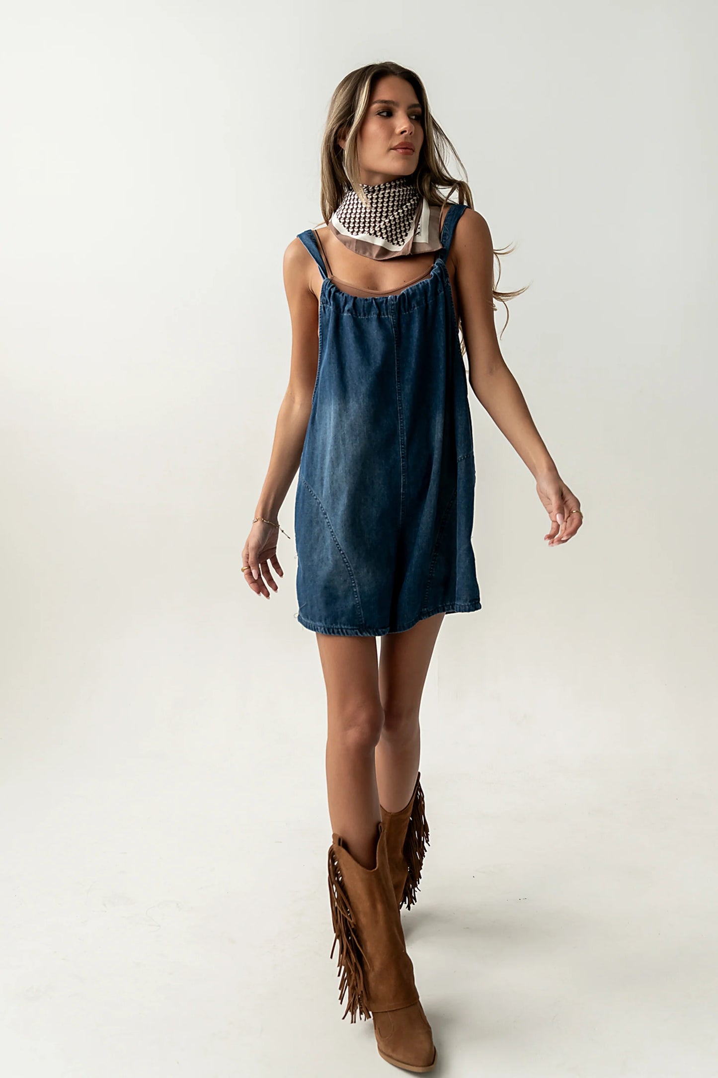 Deston Fringe Boots in Tan