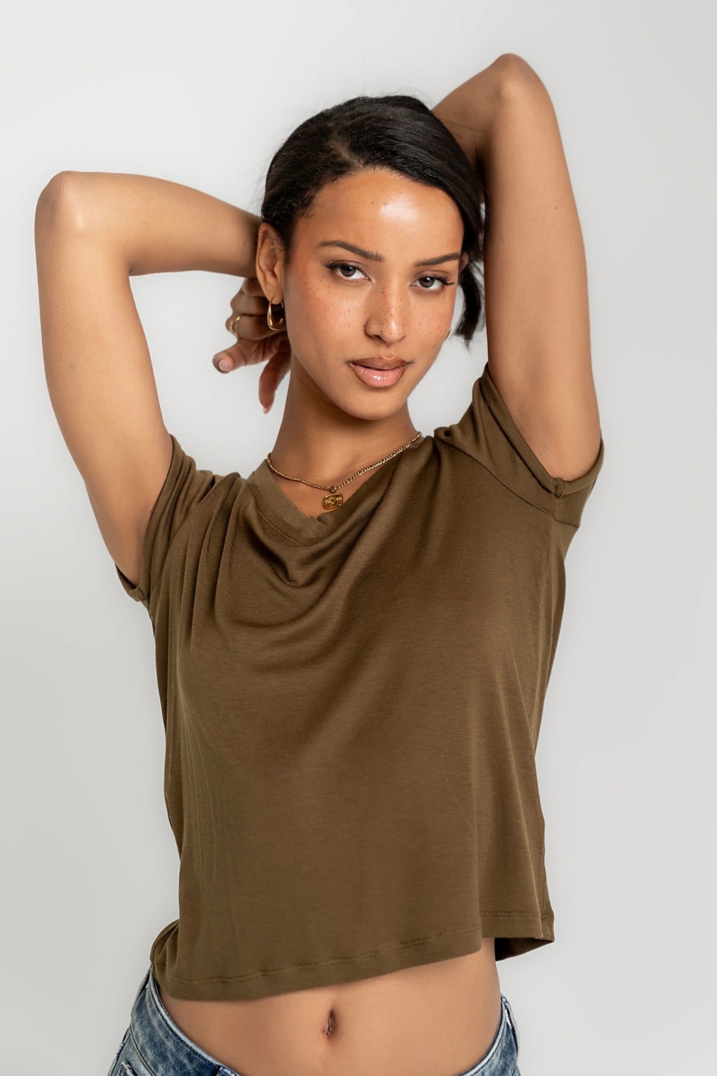 Ollie Top in Olive