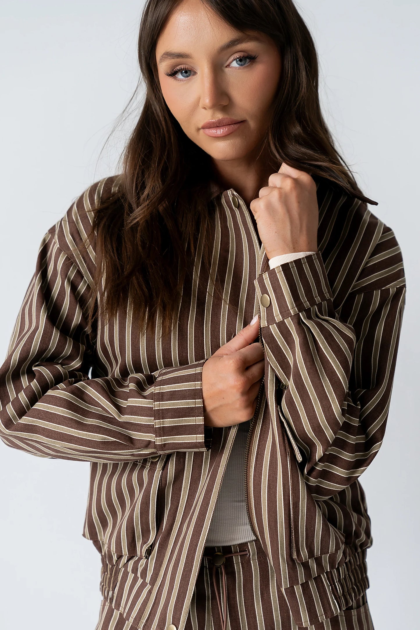 Carla Striped Utility Jacket