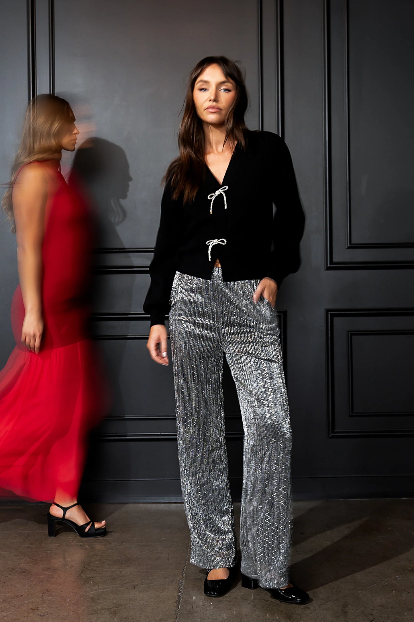 Clara Sparkly Wide Leg Pants