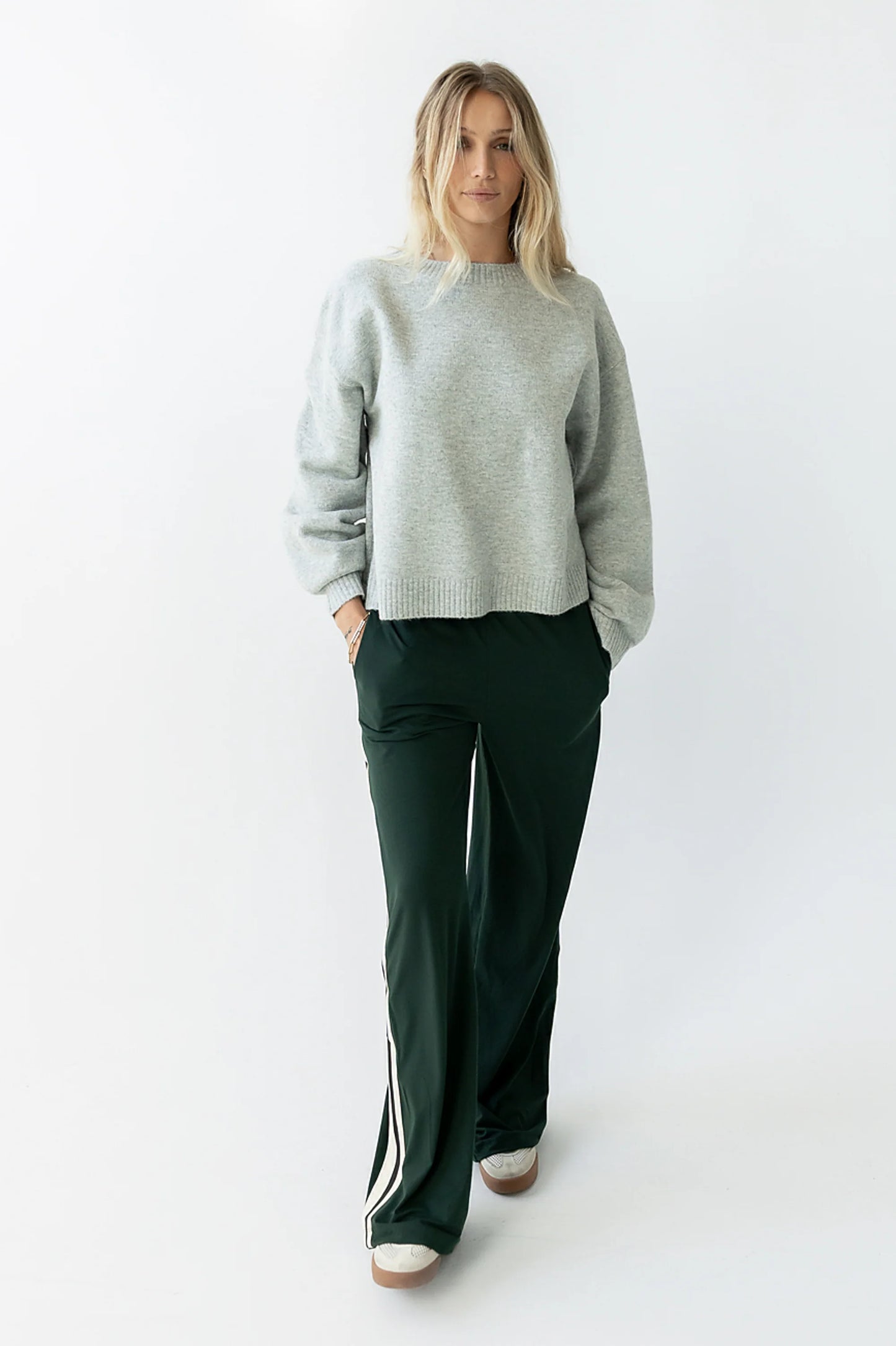 Avery Striped Pants in Green