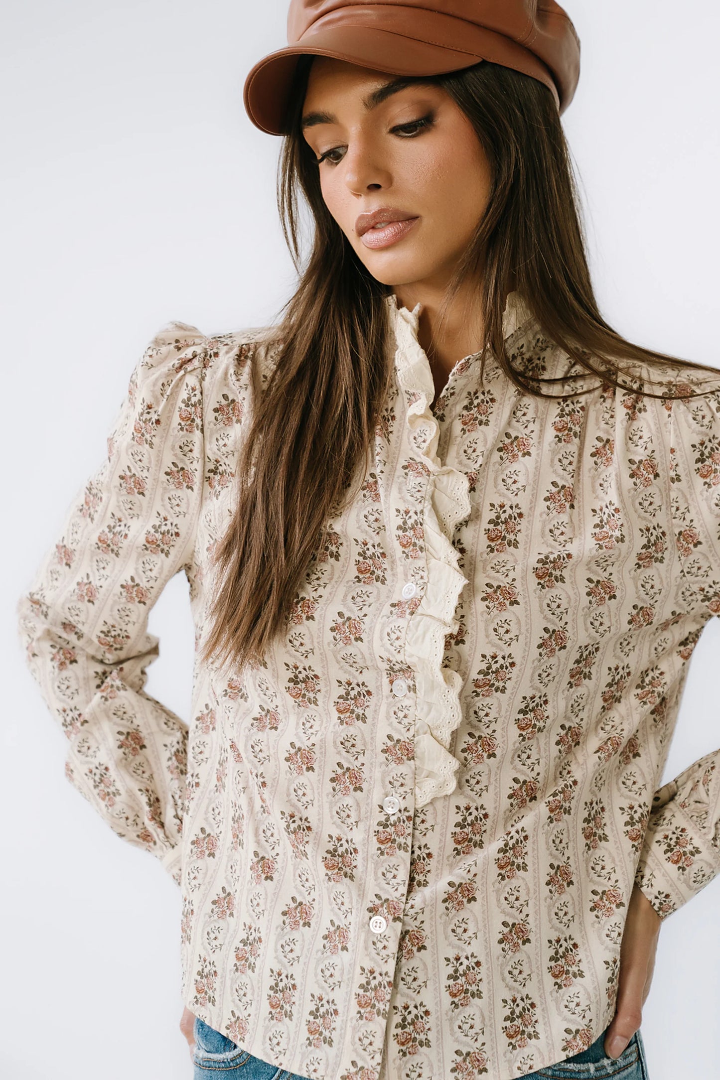 Markel Lace Trim Blouse