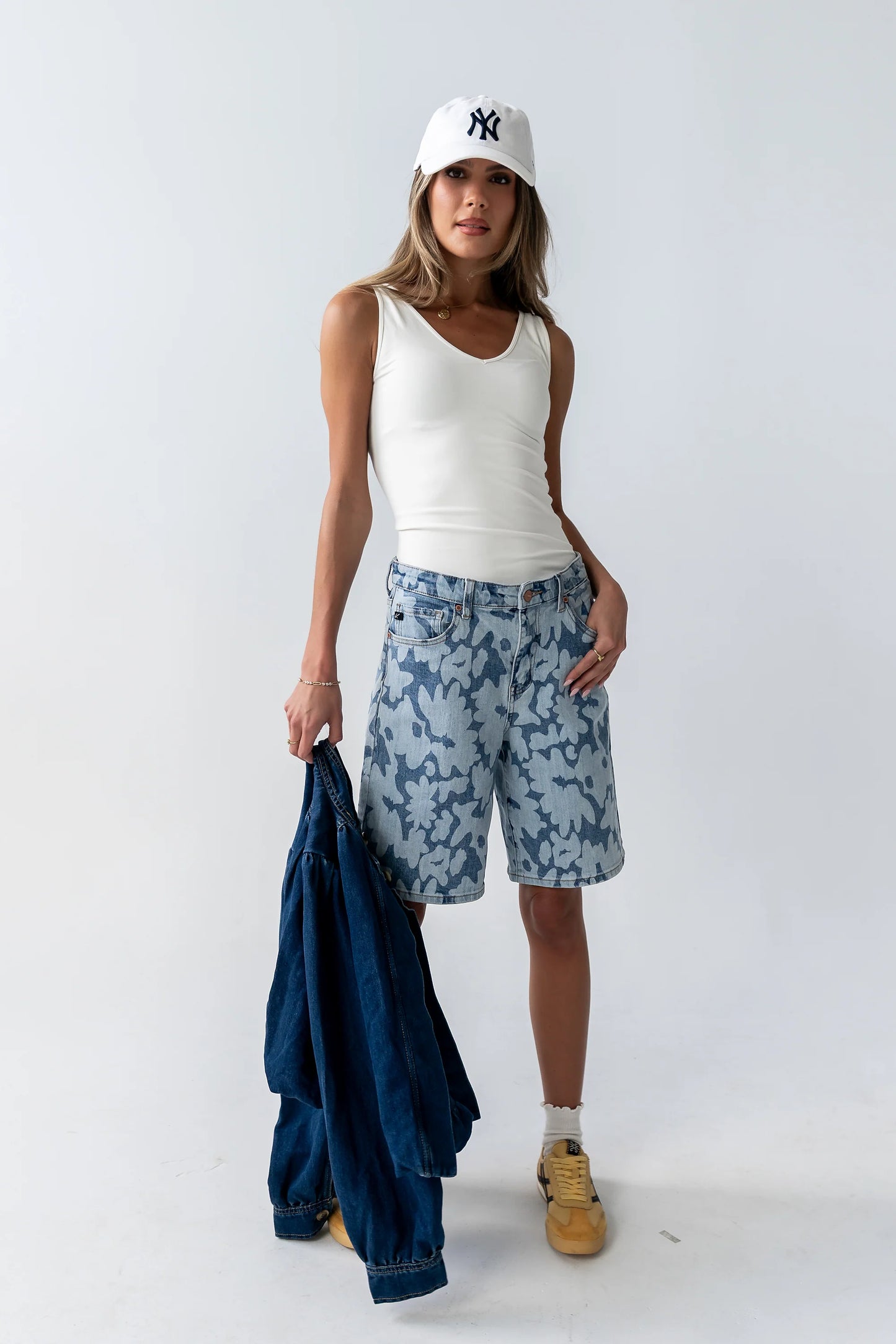 Cammie Long Tank in Ivory