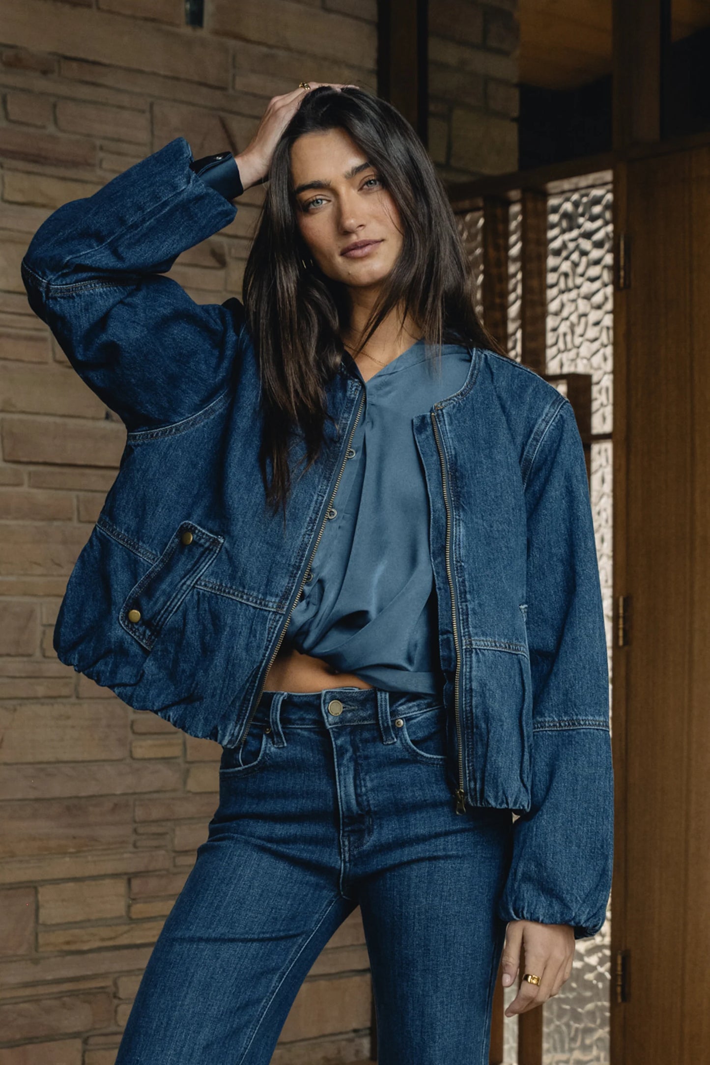 Maggie Denim Bubble Jacket