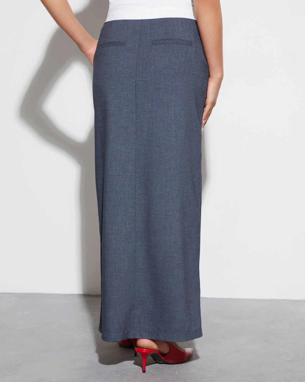 Boss Babe Pocketed Midi Skirt