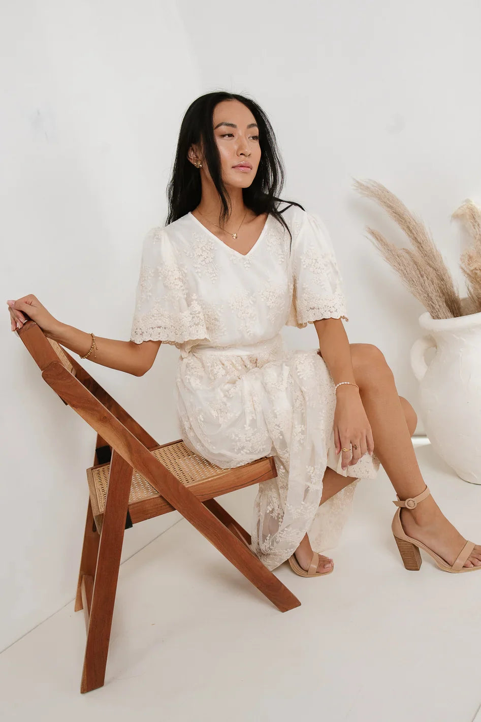 June Floral Embroidered Dress