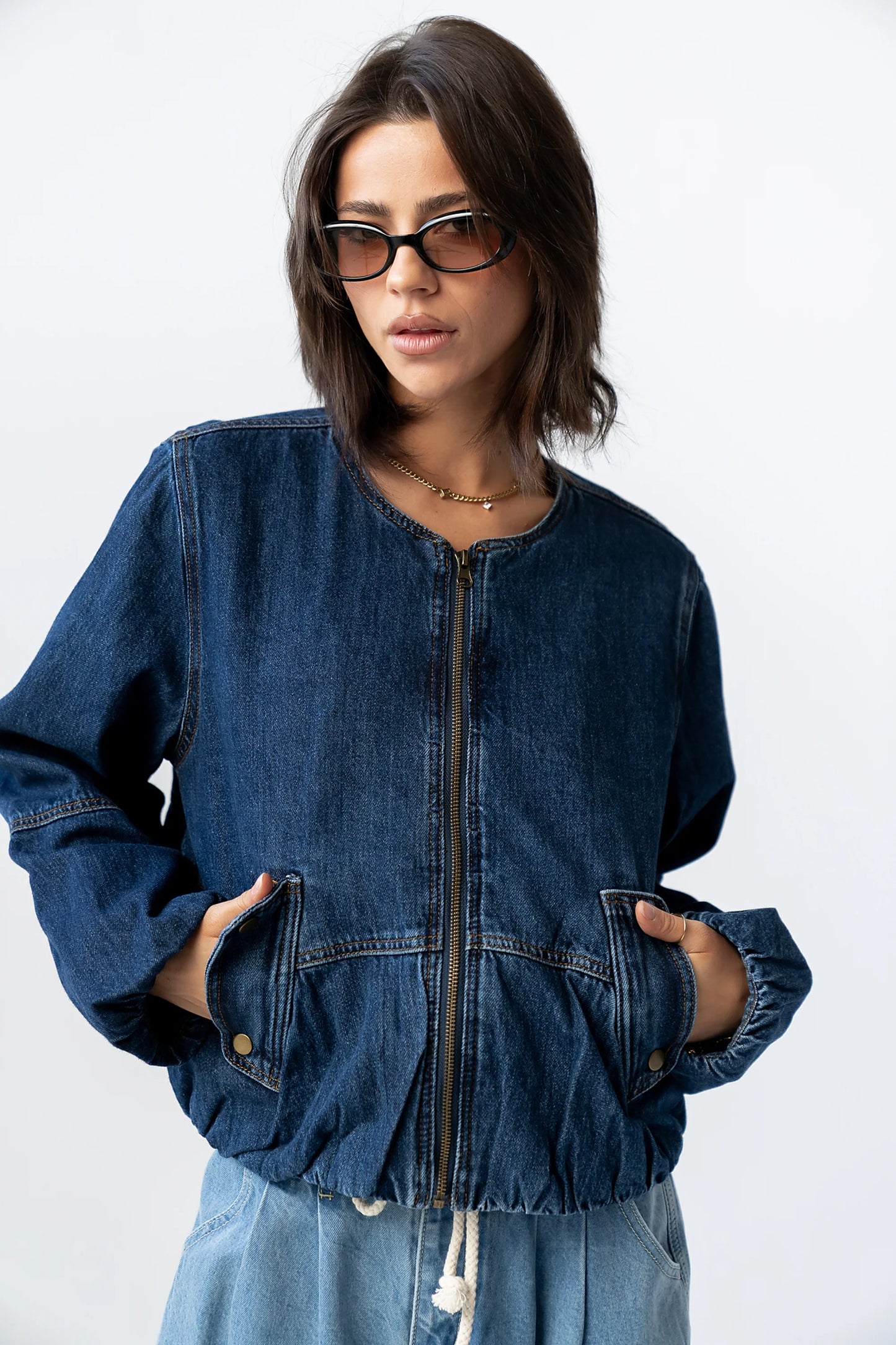 Maggie Denim Bubble Jacket