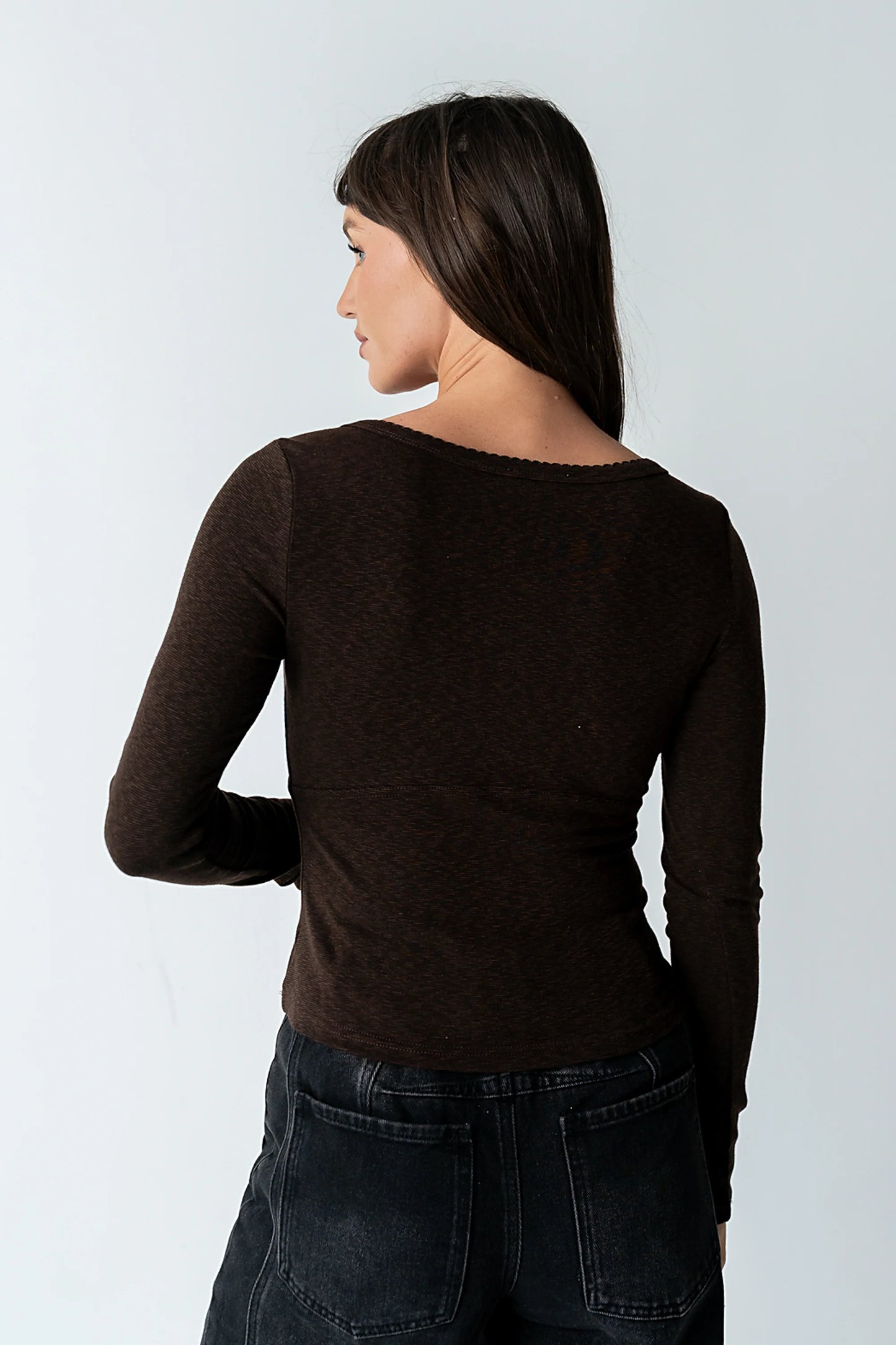 Cierra Knit Top in Brown