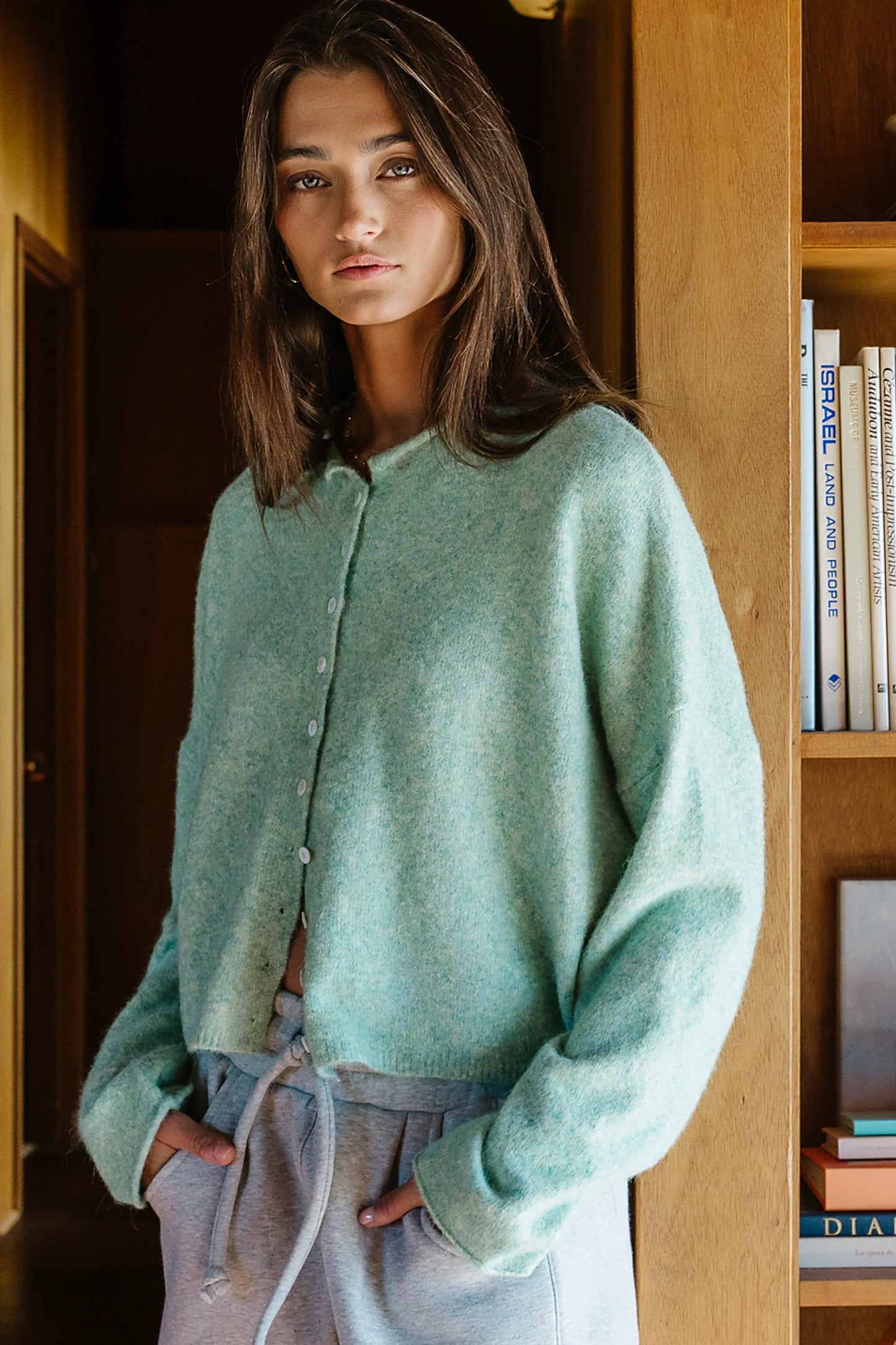 Maci Cardigan in Seafoam
