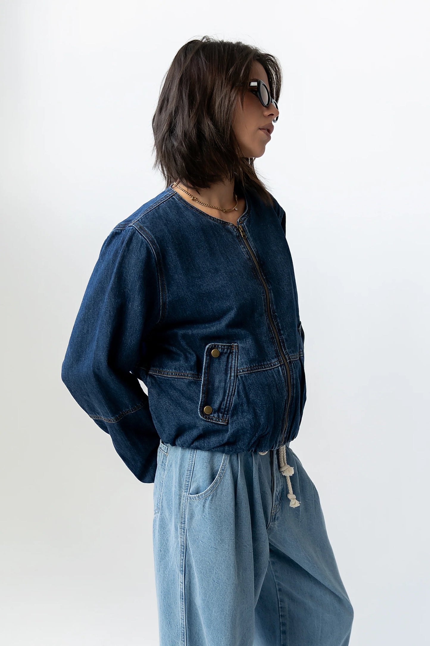 Maggie Denim Bubble Jacket
